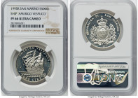 8-Piece Lot of Certified Assorted silver Proof Issues NGC, Commemorative issues from San Marino, Vatican City, and Italy, dating 1992 to 2006, graded ...