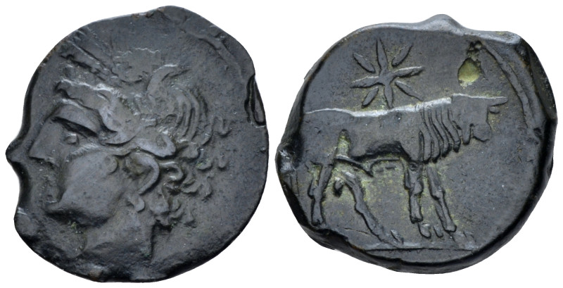 The Carthaginians in Sicily and North Africa, Sardinia Bronze circa 216-215, Æ 2...