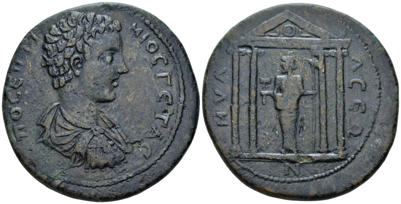 Caria, Mylasa Geta Caesar, 198-209. Bronze circa 198-209, Æ 37.60 mm., 25.75 g....