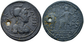 Phrygia, Temenothyrae Pseudo-autonomous issue. Bronze circa 244-249. Time of Philip I.