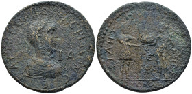 Pamphilia, Side. Homonoia with Delphi. Valerian I, 253-260 Bronze circa 253-260 - Homonoia with Delphi. From a private British collection.