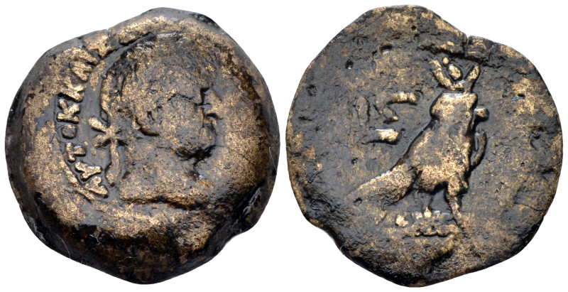 Egypt, Alexandria Vespasian, 69-79 Obol circa 73-74 (year 6), Æ 20.60 mm., 6.41 ...