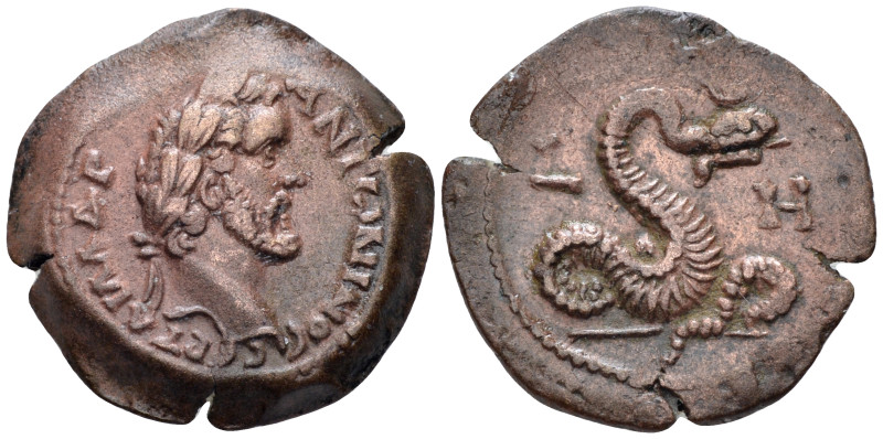 Egypt, Alexandria Antoninus Pius, 138-161 Diobol circa 144-145 (year 8), Æ 24.50...