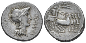 L. Cornelius Sulla Imperator with L. Manlius Torquatus Proquaestor. Denarius mint moving with Sulla 82 - Ex Stack's sale March 1979, 412 and Naville s...