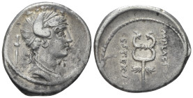 M. Plaetorius M.f. Cestianus. Denarius circa 69