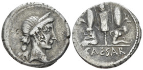 Julius Caesar. Denarius circa 45-46