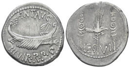 Marcus Antonius. Denarius mint moving with M. Antony 32-31