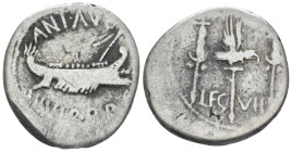 Marcus Antonius. Denarius mint moving with M. Antonius 32-31