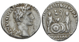 Octavian as Augustus, 27 BC – 14 AD Denarius Lugdunum 2 BC - 4 AD