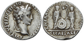 Octavian as Augustus, 27 BC – 14 AD Denarius Lugdunum 2 BC - 4 AD