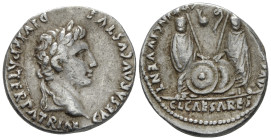 Octavian as Augustus, 27 BC – 14 AD Denarius Lugdunum 2 BC - 4 AD