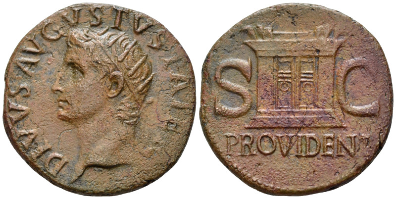 Divus Augustus As Rome circa 22-30, Æ 27.00 mm., 10.65 g.
Radiate head l. Rev. ...