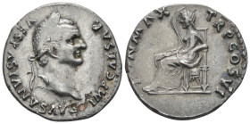 Vespasian, 69-79 Denarius plated circa 75 - Ex Naville sale 63, 468.