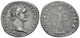 Domitian, 81-96 Denarius circa 84 - Apparently unrecorded. Ex Naville sale 52, 511.