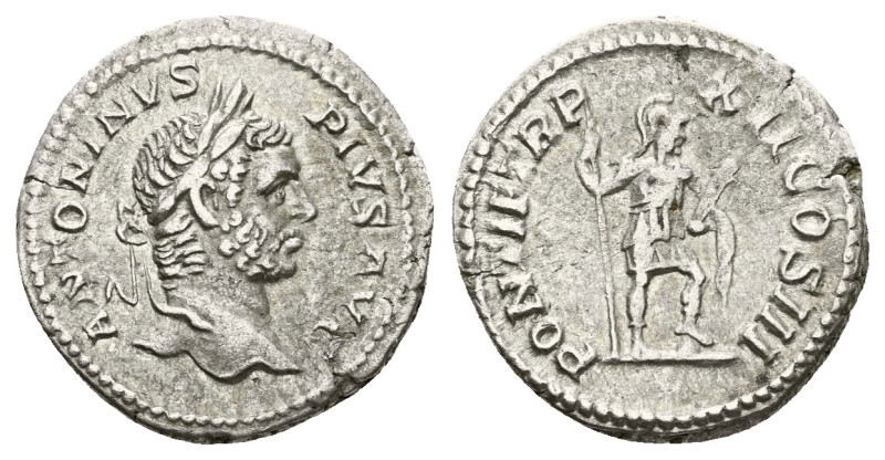 Caracalla, 198-217 Denarius circa 209, AR 19.00 mm., 3.04 g.
Laureate head r. R...
