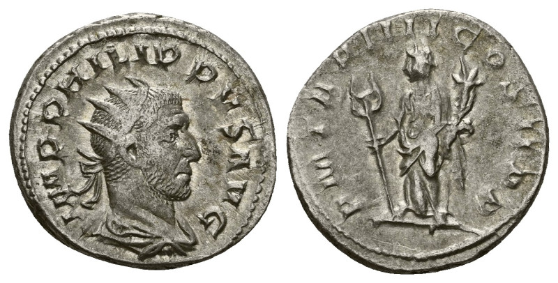 Philip I, 244-249 Antoninianus circa 244-247, AR 21.50 mm., 4.94 g.
Radiate, dr...