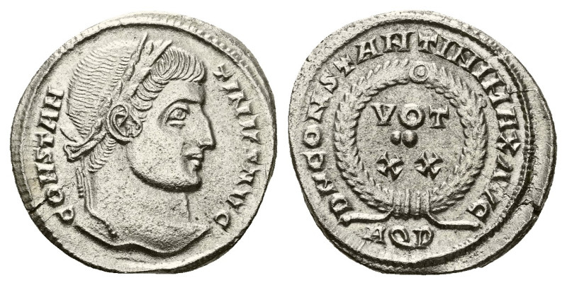 Constantine I, 307-337 Follis Aquileia 322, Æ 18.00 mm., 3.21 g.
Laureate head ...