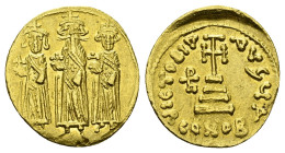 Heraclius, with Heraclius Constantine and Heraclonas. 610-641 Solidus Constantinople circa 639-641