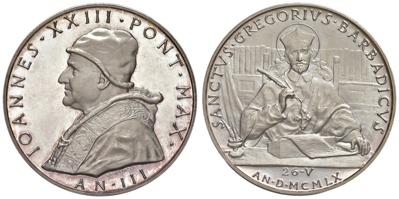 Roma. Giovanni XXIII (1958-1963). Medaglia anno III (1961) AG gr. 36,80 Ø 44 mm....