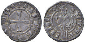 Ascoli. Comune (sec. XIV). Mezzo grosso agontano AG gr. 1,05. CNI 8. Mazza 3. Migliore di BB