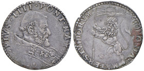 Bologna. Pio IV (1559-1565). Bianco AG gr. 4,84. Muntoni 70. Berman 1076. Chimienti 354. MIR 1070/1. Ex asta Nomisma 45/2012, 1399. Raro. Buon BB