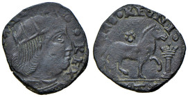 Brindisi. Ferdinando I d’Aragona (1458-1494). Cavallo AE gr. 1,84. MEC 14, 1025 var. MIR 360. Vall-Llosera i Tarrés 212 (famiglia Colonna, zecca di Ta...