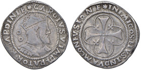Cagliari. Carlo d’Asburgo re di Spagna, delle Due Sicilie etc… (1516-1556), V come imperatore del S.R.I. (1519-1554). Da 2 reali AG gr. 5,25. MIR 31. ...