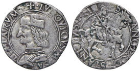 Carmagnola. Ludovico II di Saluzzo (1475-1504). Cavallotto AG gr. 3,50. Ravegnani Morosini 9. MIR 126. Raro. q.BB