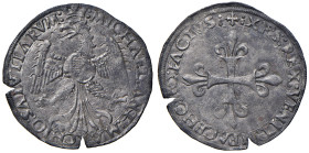 Carmagnola. Michele Antonio di Saluzzo (1504-1528). Rolabasso AG gr. 2,90. MIR 147/1. Raro. Marginali fratture del tondello, altrimenti q.SPL