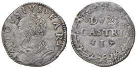 Castro. Pier Luigi Farnese (1545-1547). Mezzo grosso AG gr. 0,55. CNI 35. Ravegnani Morosini 1. Molto raro. BB