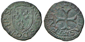 Chieti. Carlo VIII re di Francia (1495). Cavallo AE gr. 1,27. MEC 14, 1050. D’Andrea-Andreani 16. MIR 416. Raro. q.SPL