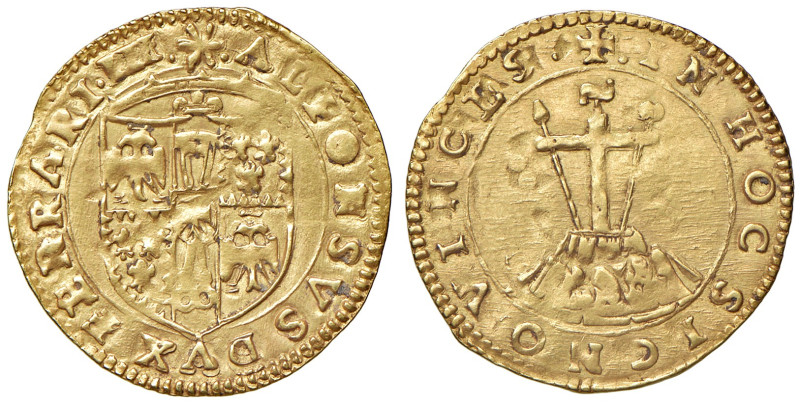 Ferrara. Alfonso I d’Este (1505-1534). Scudo del sole AV gr. 3,35. MIR 269. q.SP...
