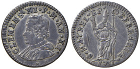 Ferrara. Clemente XI (1700-1721). Muraiola da 4 baiocchi 1711 anno XI MI gr. 3,27. Muntoni 241b). Berman 2489. MIR 2363/3. Rara. Buon BB