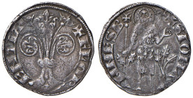 Firenze. Repubblica sec. XIII-1532. 1306. Popolino (segno stella a 5 raggi: Nerio di Guidingo, Piero di Borgo e Vanni di Puccio) AG gr. 1,76. Bernocch...
