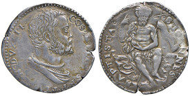 Firenze. Cosimo I de’ Medici (1537-1574). I periodo: duca della Repubblica di Firenze, 1537-1557. Testone AG gr. 8,86. Galeotti –. MIR 122/2. Raro. In...