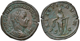 Gordiano III (238-244) Sesterzio - Busto laureato a d. - R/ La Letizia stante a s. - RIC 48 AE (g 20,60)
SPL