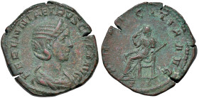 Erennia Etruscilla (moglie di Decio) Sesterzio - Busto a d. - R/ La Pudicizia seduta a s. - RIC 136b AE (g 19,99)
qSPL