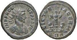 Probo (276-282) Antoniniano - Busto radiato a d. - R/ Trofeo - RIC 223 e segg. MI (g 3,20) Graffi da pulitura
BB