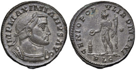 Massimiano (286-305) Follis (Lugdunum) Busto laureato a d. - R/ Genio stante a s. - RIC 175b AE (g 9,89)
SPL+