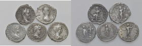 Lotto di cinque denari dei Severi, resto di collezione
BB-SPL