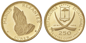 GUINEA EQUATORIALE 250 Pesetas 1970 Durer - Fr. 8 AU (g 3,58)
FS