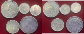 INDIA Lotto di 5 monete in AG come da foto. Da esaminare
SPL