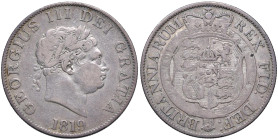 INGHILTERRA Giorgio III (1760-1820) Mezza corona 1819 - KM 672 AG (g 13,78)
qBB