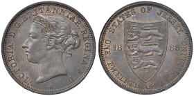 JERSEY Victoria (1837-1901) 1/12 Shilling 1888 - KM 8 CU (g 9,46)
qFDC