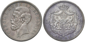 ROMANIA Carlo I (1866-1914) 5 Lei 1901 - KM 17 AG (g 24,82)
BB