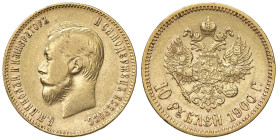 RUSSIA Nicola II (1894-1917) 10 Rubli 1900 - AU (g 8,55) Colpetti al bordo
BB