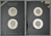 UNGHERIA 50 e 100 Fiorini 1968 Semmelweis - AG Lotto di due monete in plexiglass
FS