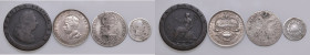Lotto di quattro monete estere in argento come da foto
BB+