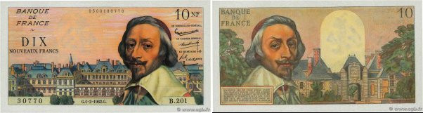 Country : FRANCE 
Face Value : 10 Nouveaux Francs RICHELIEU 
Date : 01 février 1...