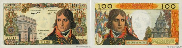 Country : FRANCE 
Face Value : 100 Nouveaux Francs BONAPARTE 
Date : 01 mars 196...